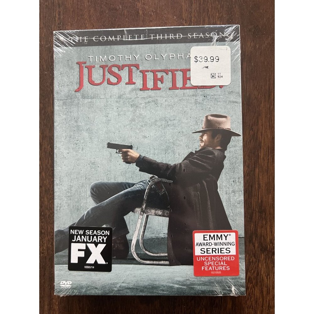 Justified Season 3 (DVD, 2013, 3-Disc Set) NEW Sealed – Complete Third Season FX